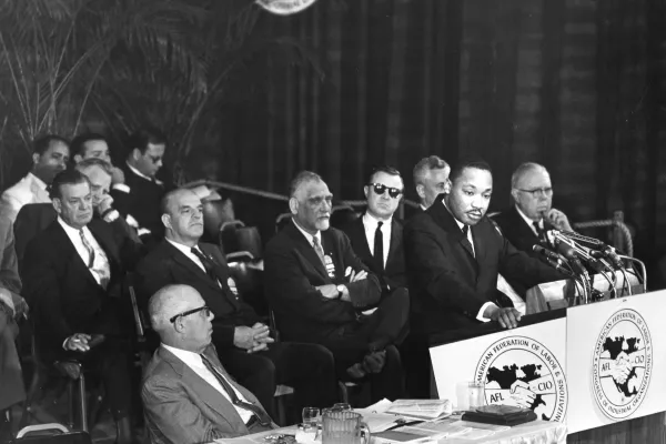 Dr. Martin Luther King, Jr., speaking at an AFL-CIO event