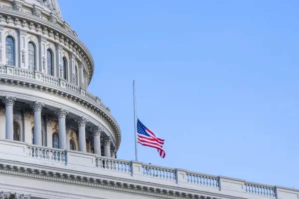 A photo of the US capitol
