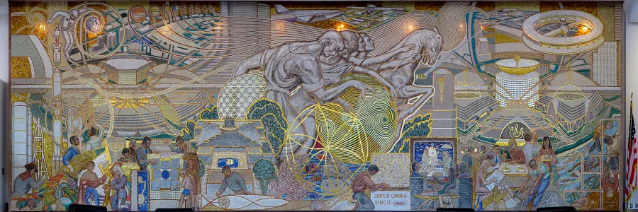 Labor Omnia Vincit mural