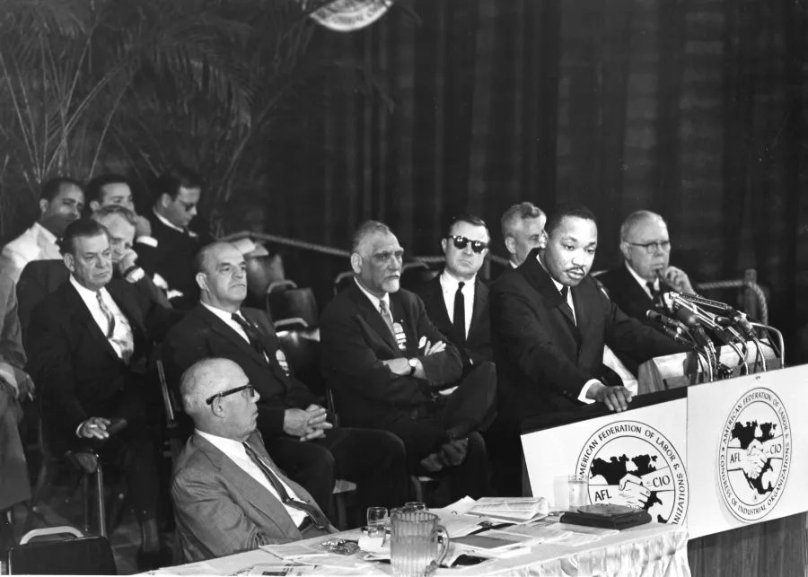 Dr. Martin Luther King, Jr., speaking at an AFL-CIO event