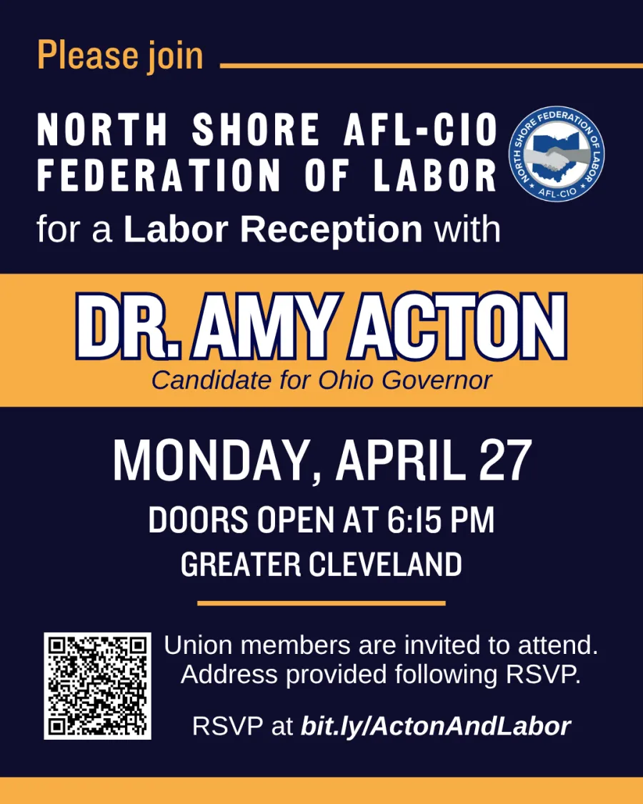 Amy Acton Labor Reception